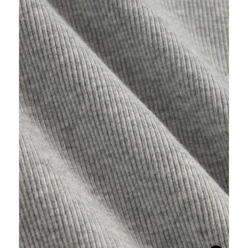 Everlane NWT Supima Cotton Luxe Micro-rib Long Sleeve Crew Heather Gray XS - Picture 5 of 9